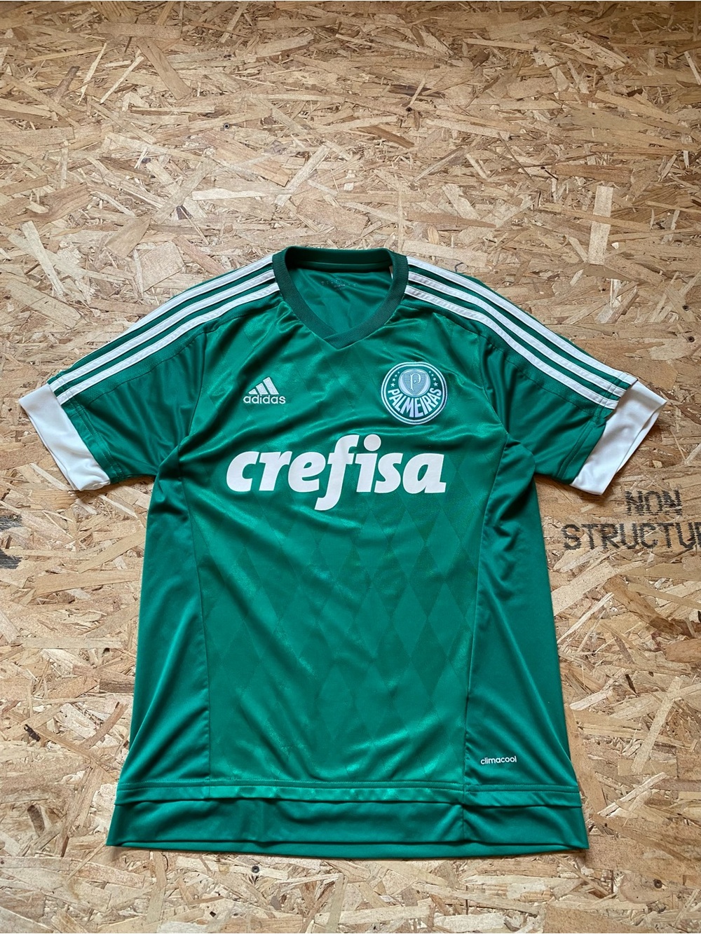 Adidas Green Palmeiras 2015 Football Jersey with White Accents